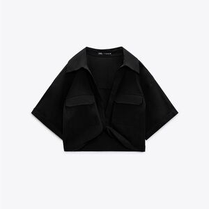 Zara Black Crop Top / NWOT / Size M